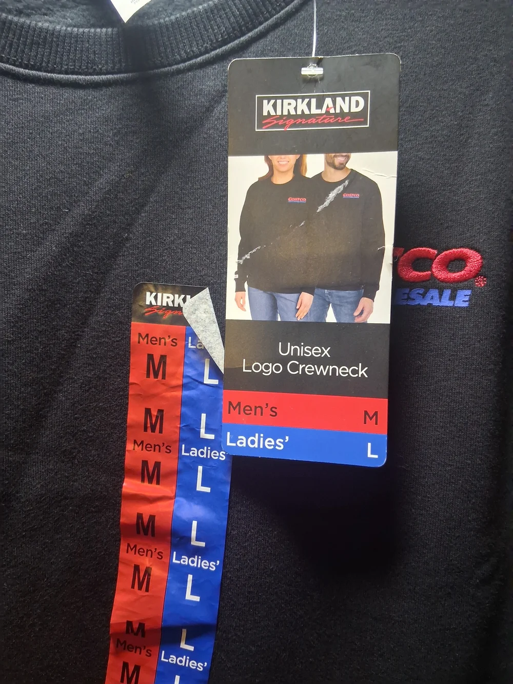 Kirkland Signature Men's Black Logo Crewneck Sweater